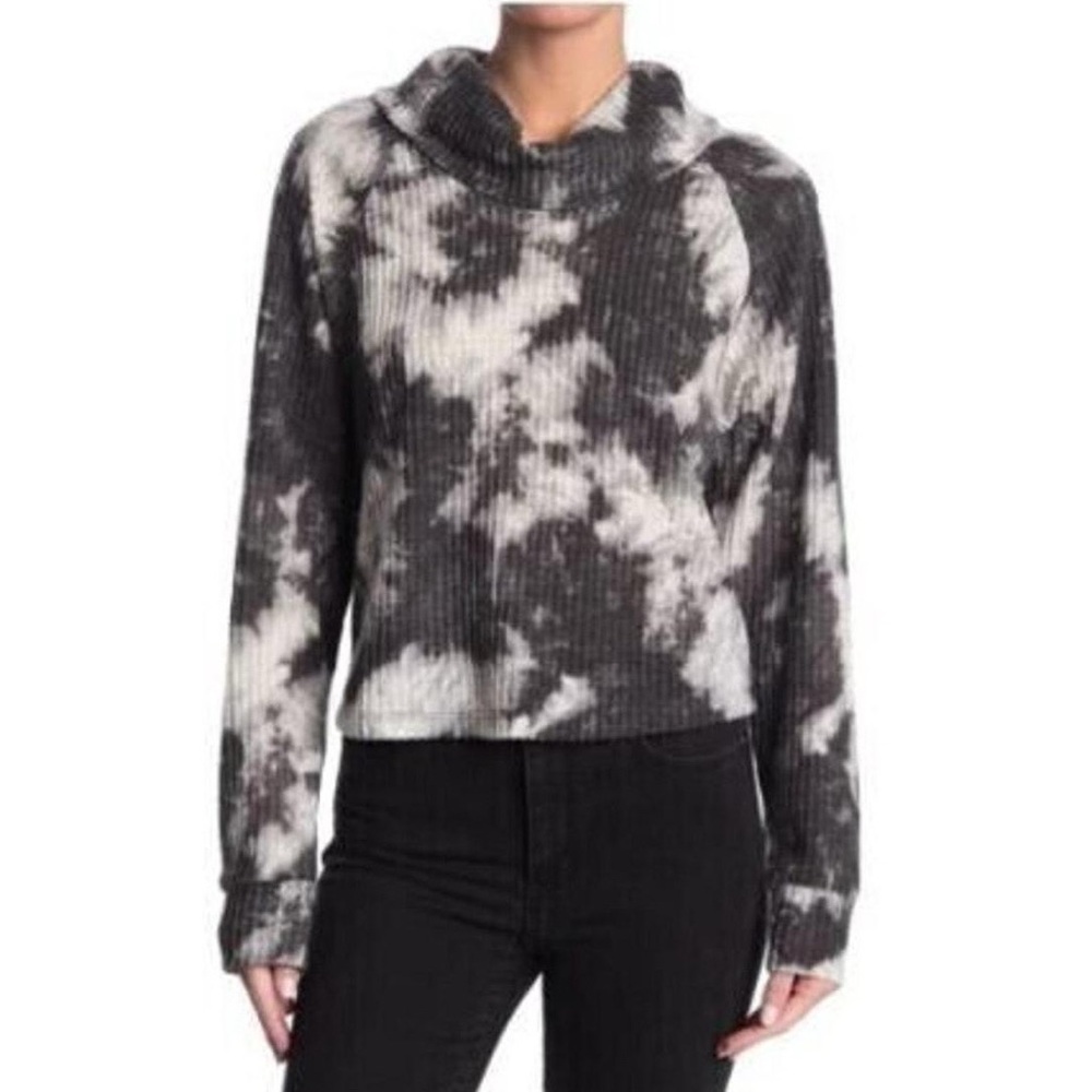 Abound Tie Dye Cowl Neck Long Sleeve Top